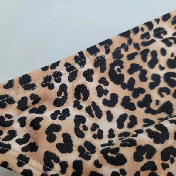 Candies Swim Bikini Bottom Size Large Juniors Swimwear Tan Brown Cheetah Print - Picture 6 of 8
